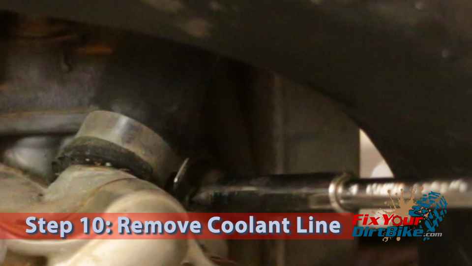 Step 10: Disconnect the coolant line.