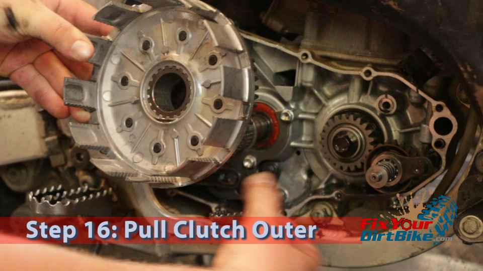 Step 16: Pull the clutch outer.