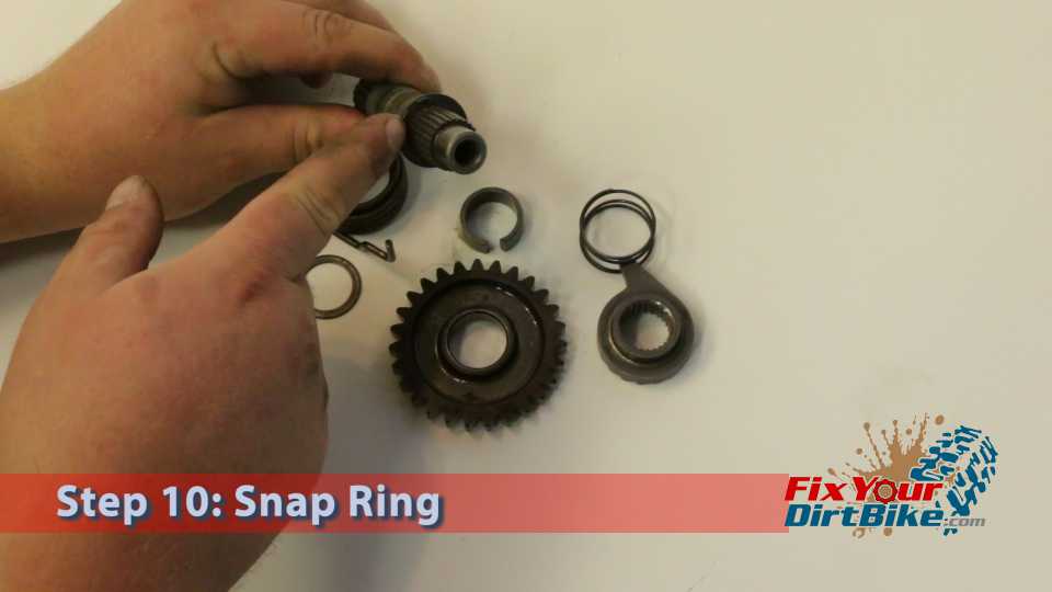 Step 10: The snap ring retains the interior thrust washer. If the snap ring is tight, DO NOT remove it. However, if the snap ring is even slightly loose; it needs to be replaced.