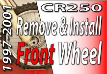 1997-2001 Honda CR250: Remove & Install FRONT Wheel 1997 -2001 Honda CR250 - How to Remove & Install Your Front Wheel Featured Image