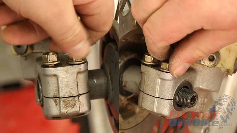 Step 3 - Loosen the pinch bolts, but do not remove them.