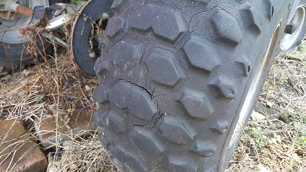 Severe Tire Dry Rot