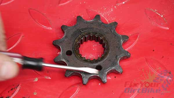 Before you bother cleaning the sprockets and chain, check to see if they are worth keeping.