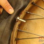 Step 16 – Valve Stem Nut Goes Inside The Rim