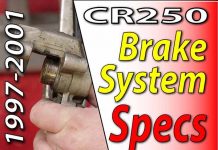 1997-2001 Honda CR250 – Brake Specifications 1997 - 2001 Honda CR250 - Brake System Specifications