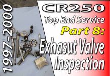 1997-2001 Honda CR250 – Top End Service – Part 8: Exhaust Valve Inspection 1997 - 2001 Honda CR250 - Top End Service - Part 8 - Exhaust Valve Inspection