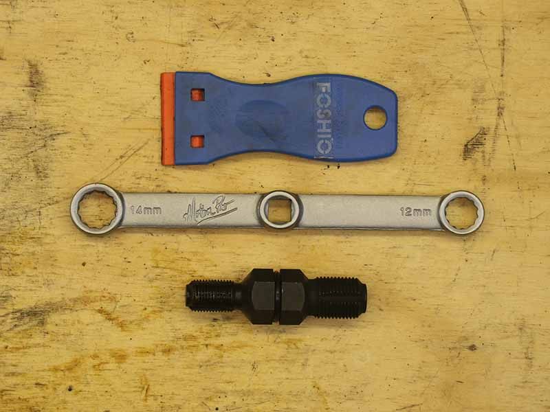 Top End Service General Tools - Plastic Scraper Spark Plug Thread Follower Motion Pro Torque Wrench Adapter