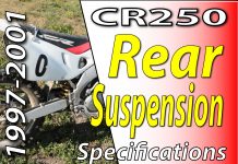 1997-2001 Honda CR250 Rear Suspension Specifications 1997 -2001 Honda CR250 - Rear Suspension Specifications Featured