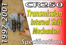 1997-2001 Honda CR250 Transmission & Internal Shift Mechanism Specifications 1997 -2001 Honda CR250 - Transmission And Internal Shift Mechanism Specifications - Featured