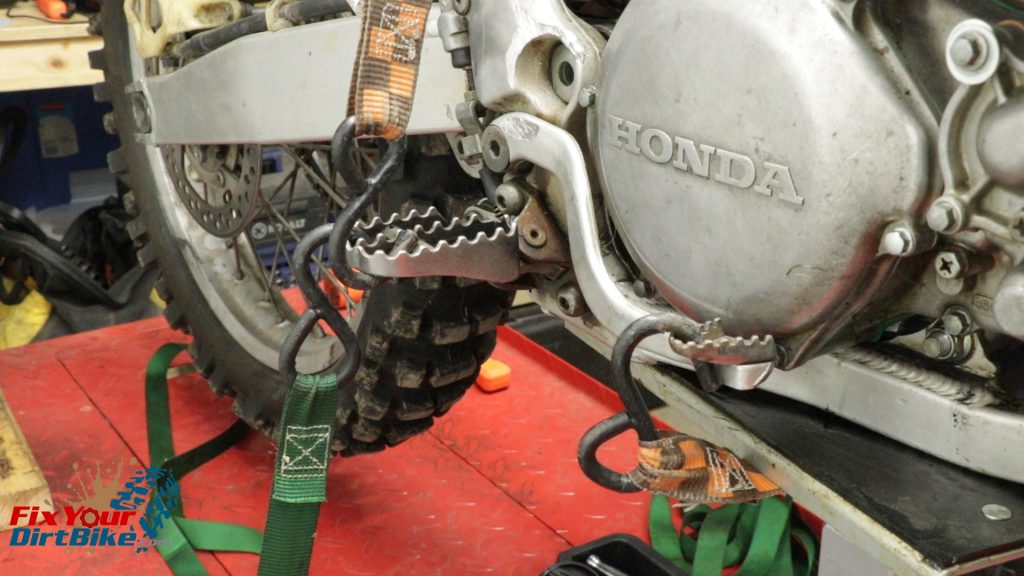 Bind Your Rear Brake With A Ratchet Strap