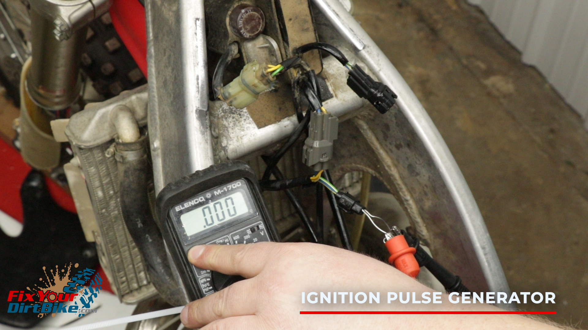 Connect Positive Lead To Blue-Yellow And Negative To Green-White Wire To Ignition Pulse Generator Test Peak Voltage