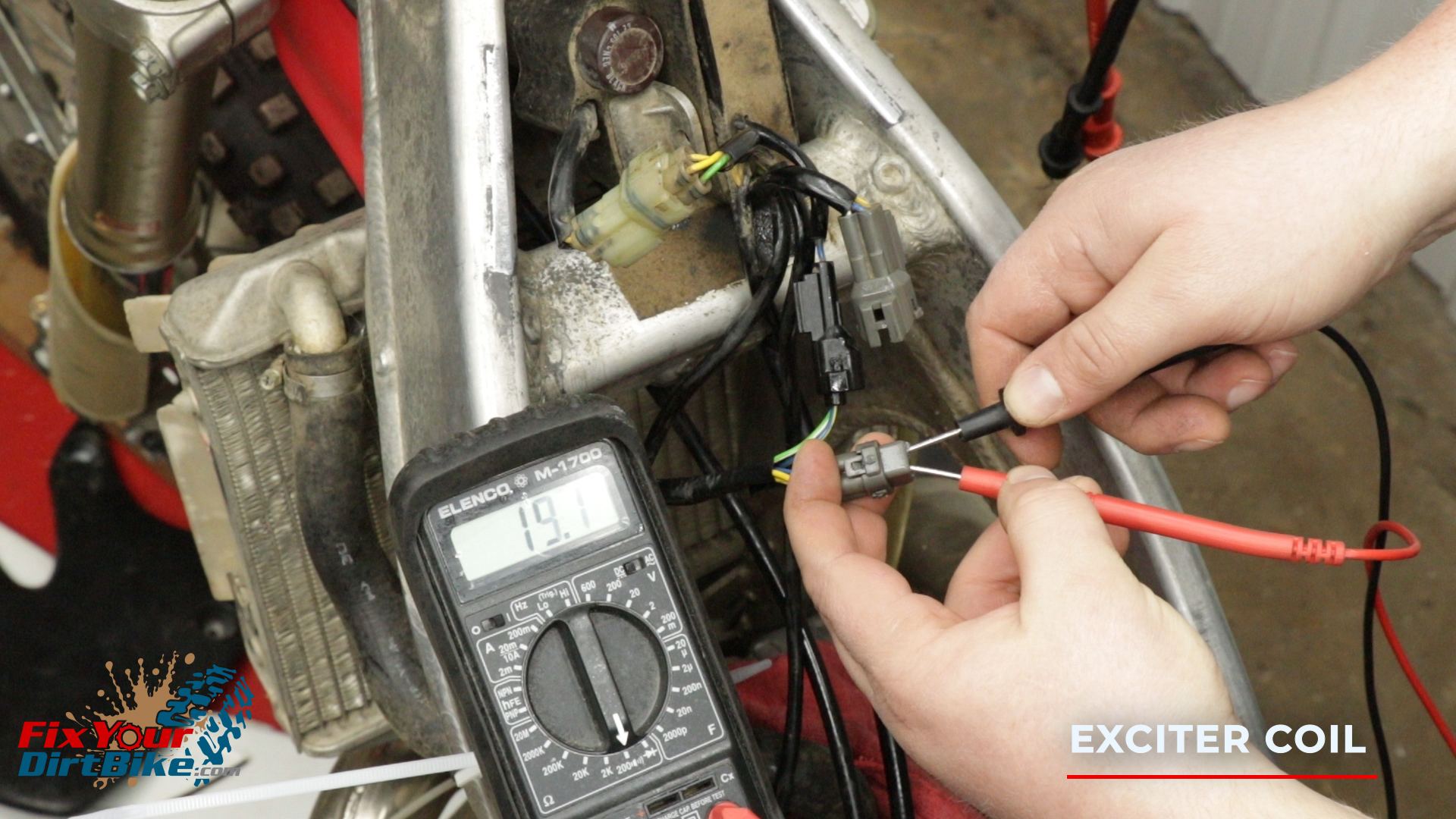 Test The Exciter Coil Resistance Between The Blue And White Wire Terminals