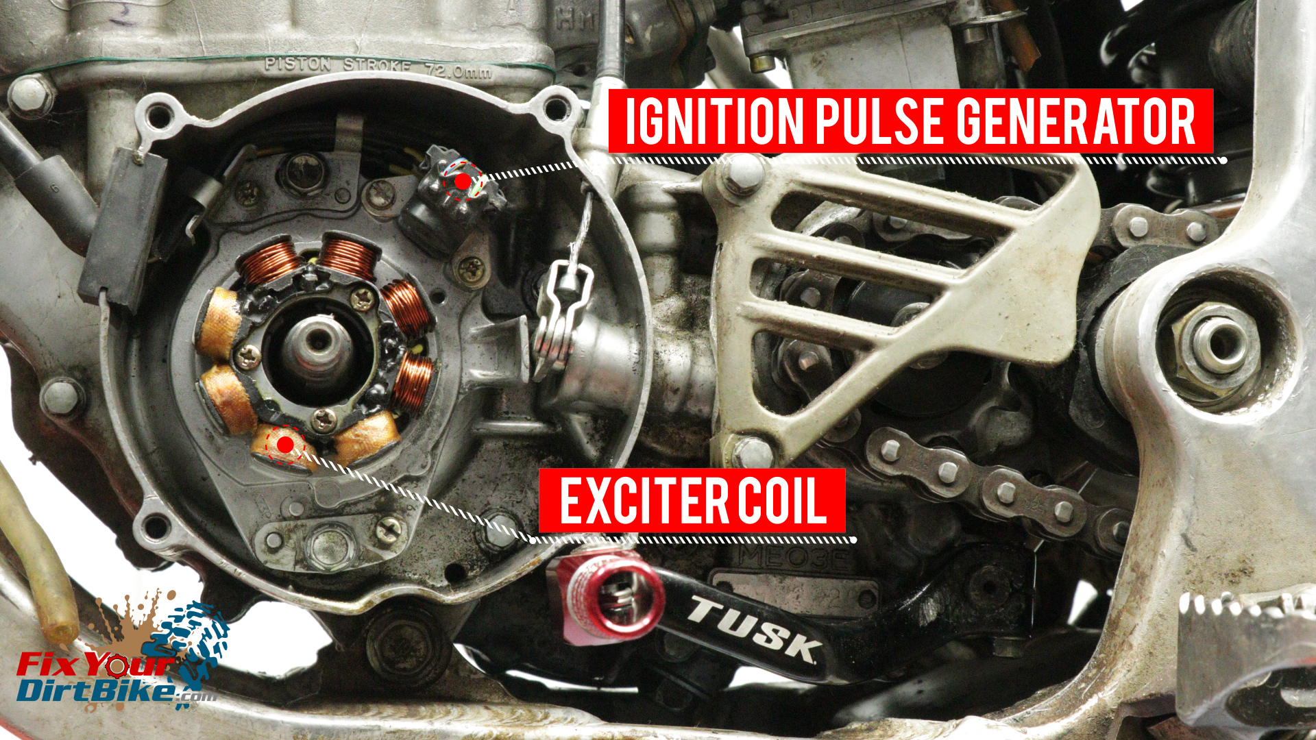 The Ignition Pulse Generator And Exciter Coil Are Part Of The Stator