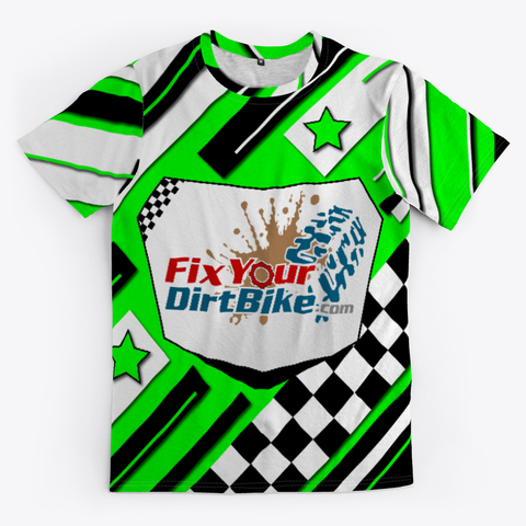 Fix Your Dirt Bike Logo - All Over - Green - Bars