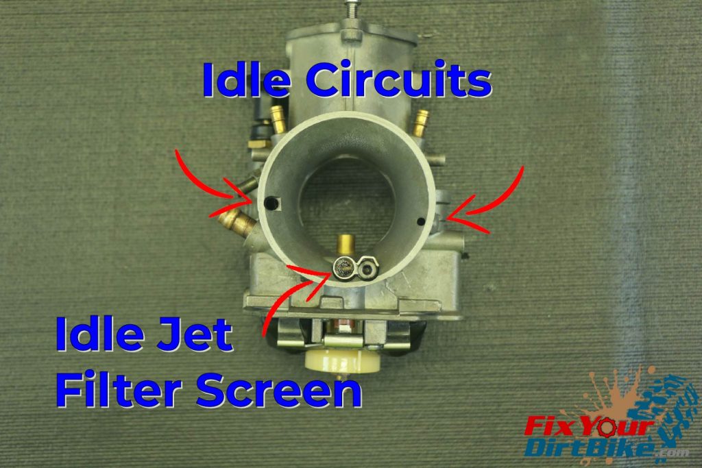 Mikuni TMX Carburetor - Idle Circuits and Idle Jet Filter Screen Locations-50
