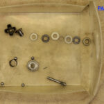 10 – Disassemble the governor, and lay each piece out in order, then clean and inspect each piece while you reassemble