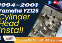 Video: 1994 – 2001 Yamaha YZ125 Yamaha YZ125 Cylinder Head – Installation